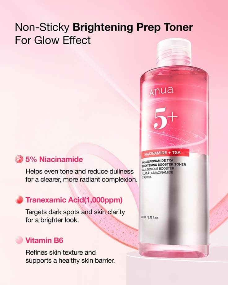 Anua Niacinamide TXA Brightening Booster Toner (250ml) — image 2