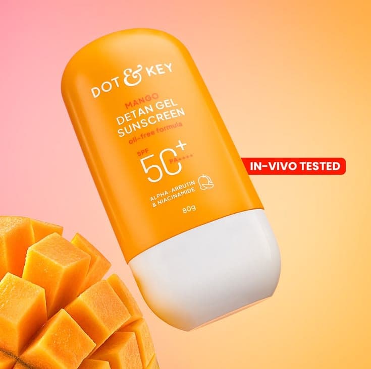 Dot & Key Mango Detan Gel Sunscreen SPF 50+ PA++++ (50g)
