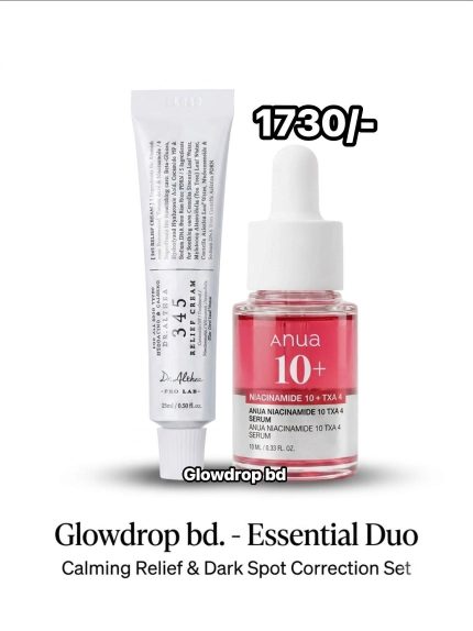 Calming Relief and Dark Spot Correction Set - 15ml Cream and 10ml Serum