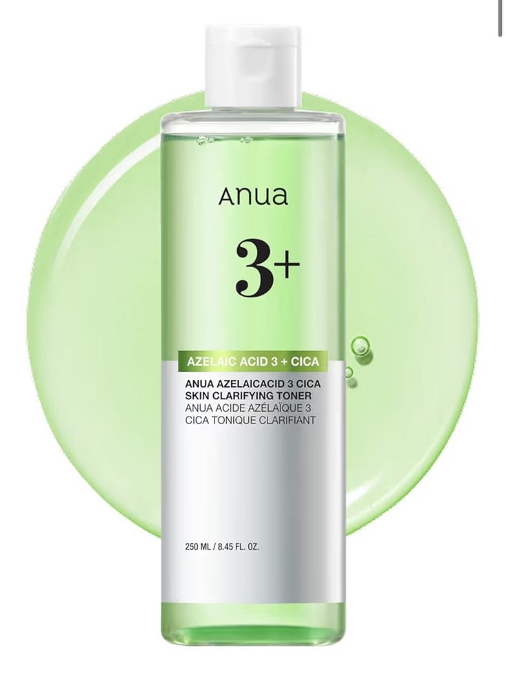 slj2iwjsulygcsxwsnwz.jpg Anua Azelaic Acid 3 Cica Skin Clarifying Toner (250ml) - Image 1